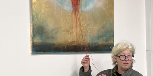 Odprtje razstave Mojce Fo