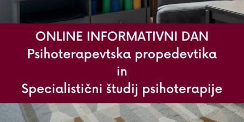 Online informativni dan  - spec. študij, propedevtika