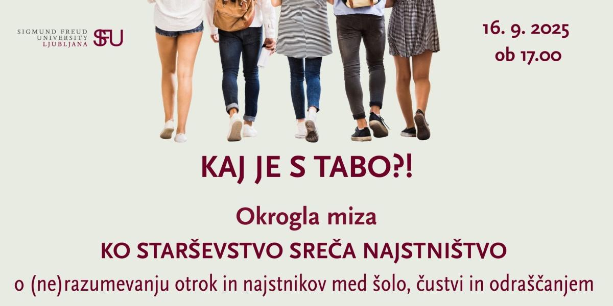 okrogla miza: Ko starševstvo sreča najstništvo