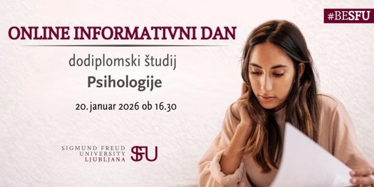 ONLINE INFORMATIVNI DAN - dodiplomski študij psihologije