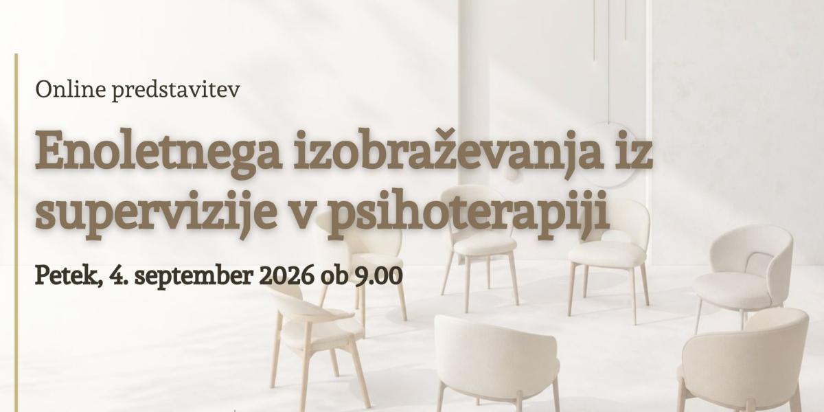 Enoletno izobraževanje iz supervizije v psihoterapiji
