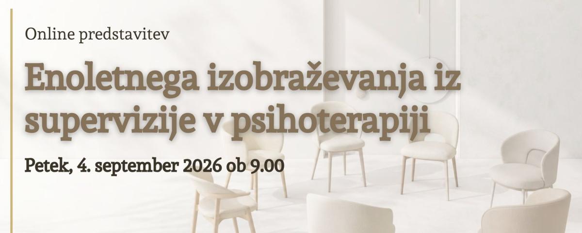 Enoletno izobraževanje iz supervizije v psihoterapiji